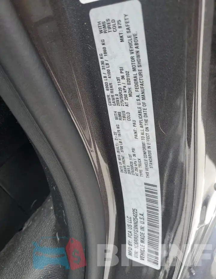1C6RREFG9NN254225 Photo# 12
