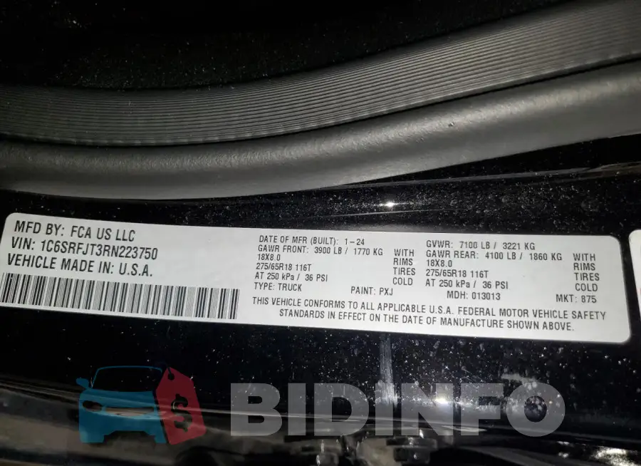 1C6SRFJT3RN223750 Photo# 12