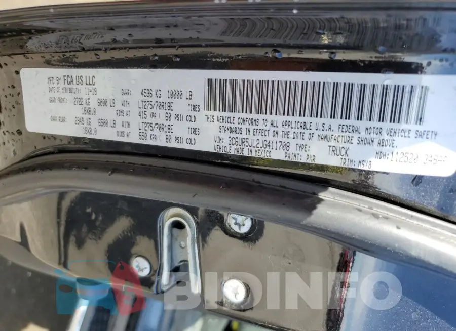 3C6UR5JL2JG411708 Photo# 12