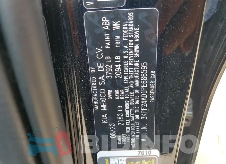 3KPF24AD1PE686595 Photo# 13