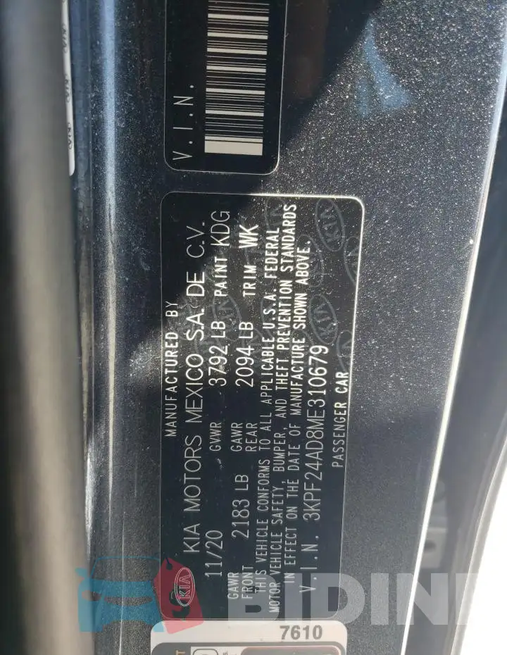 3KPF24AD8ME310679 Photo# 12