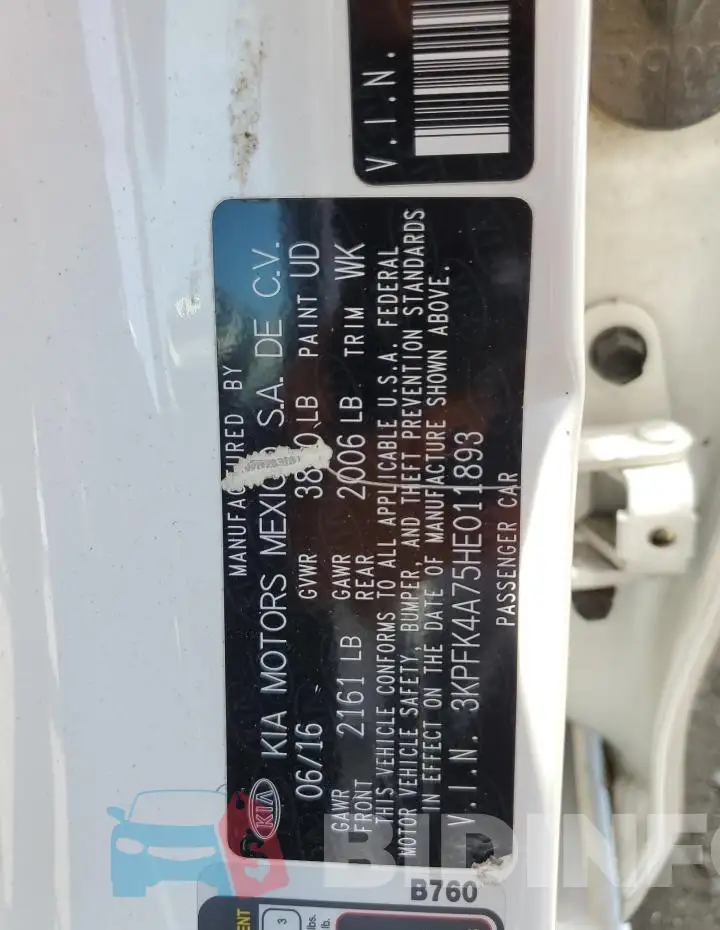 3KPFK4A75HE011893 Photo# 12