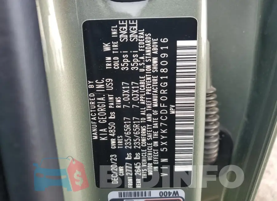 5XYK7CDF0RG180916 Photo# 12