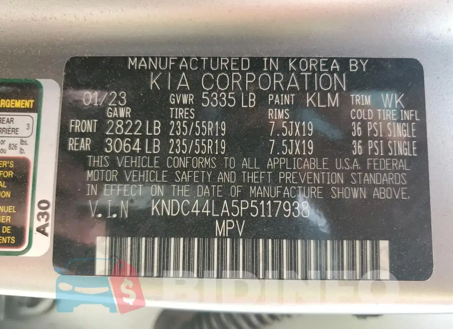 KNDC44LA5P5117938 Photo# 12