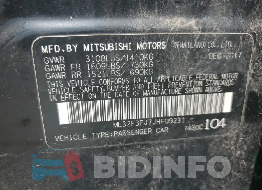 ML32F3FJ7JHF09231 Photo# 13