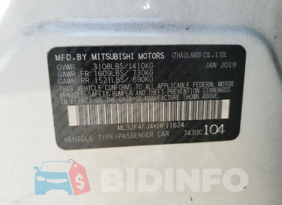 ML32F4FJ4KHF11624 Photo# 13