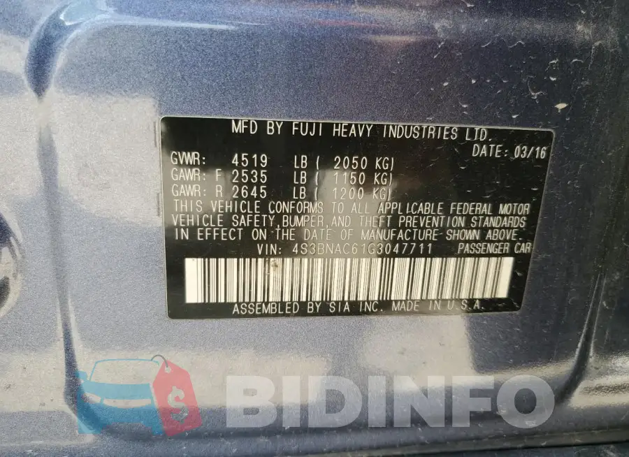 4S3BNAC61G3047711 Photo# 12