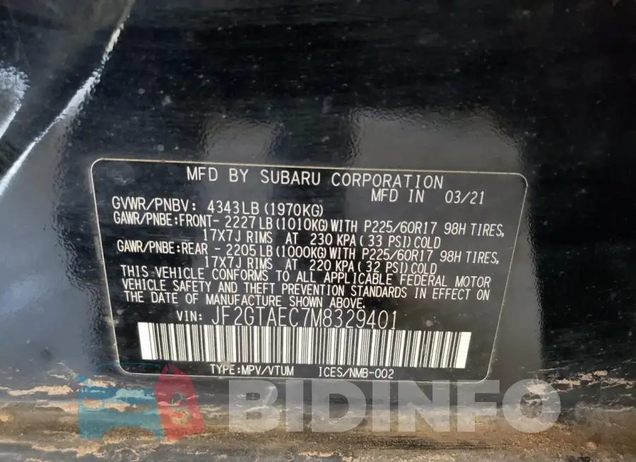 JF2GTAEC7M8329401 Photo# 13
