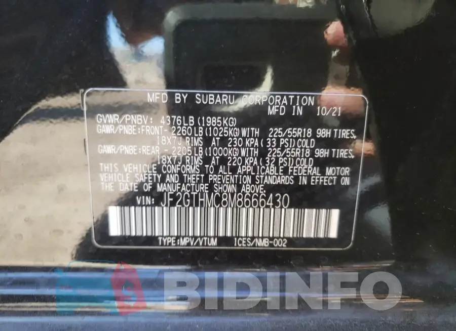 JF2GTHMC8M8666430 Photo# 13