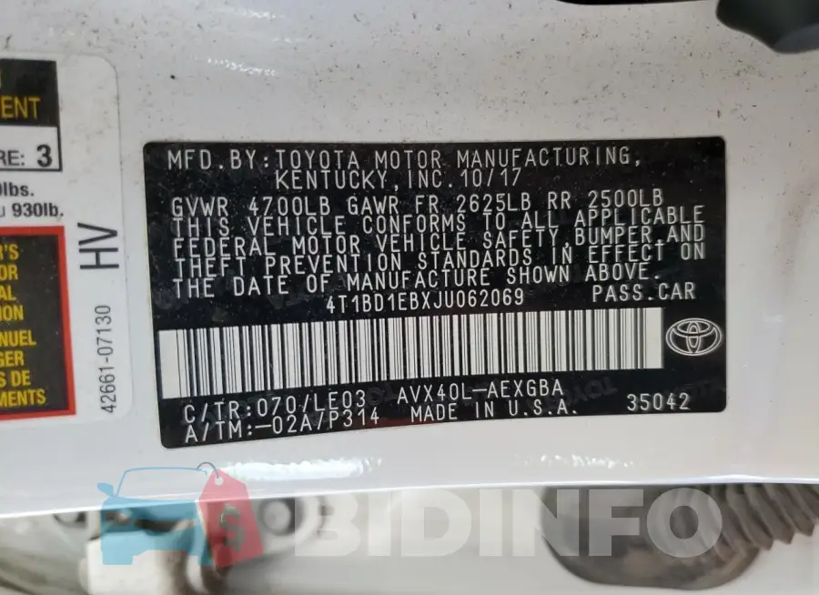 4T1BD1EBXJU062069 Photo# 12
