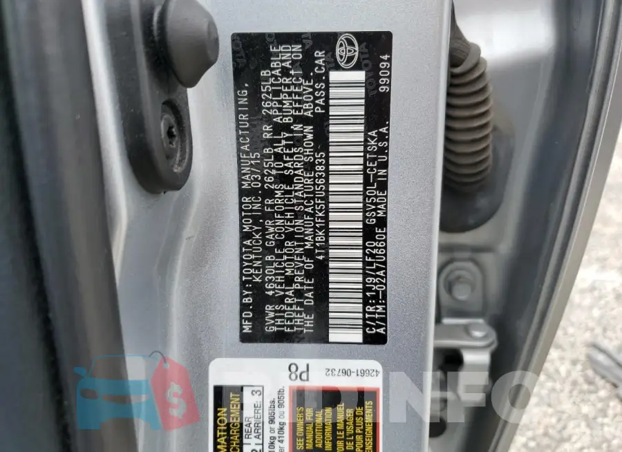 4T1BK1FK5FU563835 Photo# 12