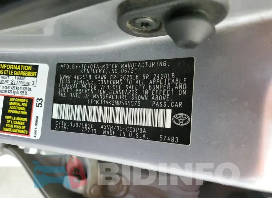 4T1K31AK2MU565575 Photo# 13