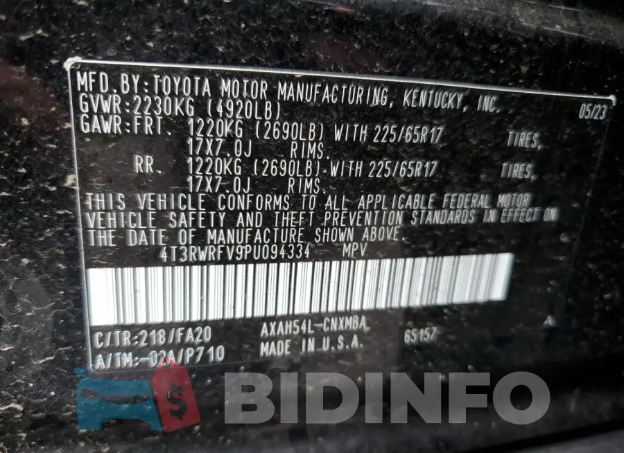 4T3RWRFV9PU094334 Photo# 13