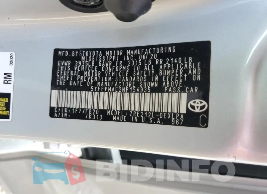 5YFEPMAE2MP154935 Photo# 13