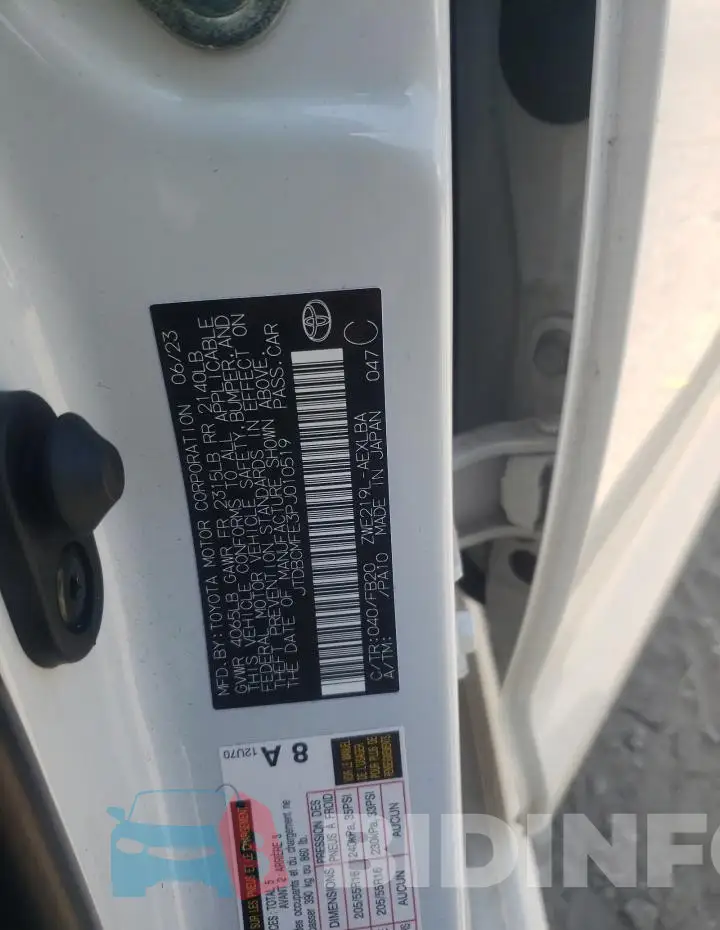 JTDBCMFE3PJ010519 Photo# 12