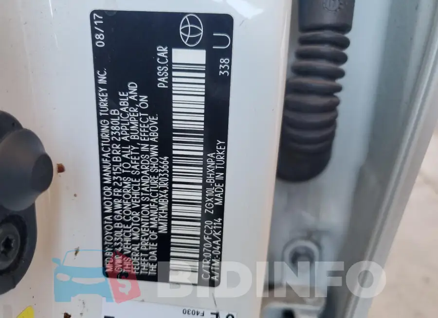 NMTKHMBX4JR033664 Photo# 12