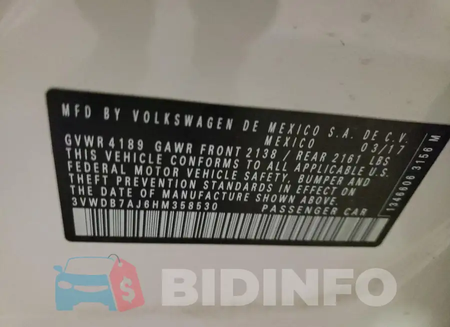 3VWDB7AJ6HM358530 Photo# 12