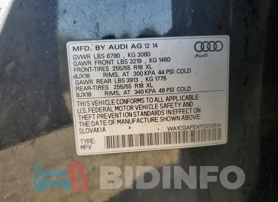 WA1CGAFEXFD013514 Photo# 12