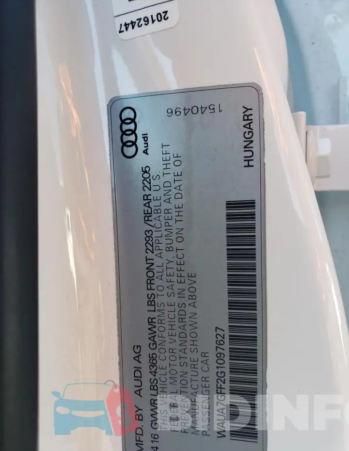 WAUA7GFF2G1097627 Photo# 12