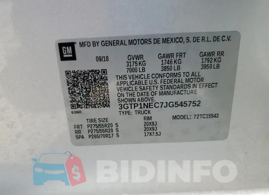 3GTP1NEC7JG545752 Photo# 12