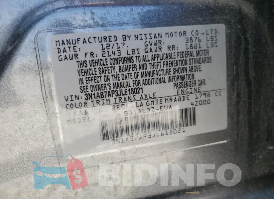 3N1AB7AP3JL618021 Photo# 12