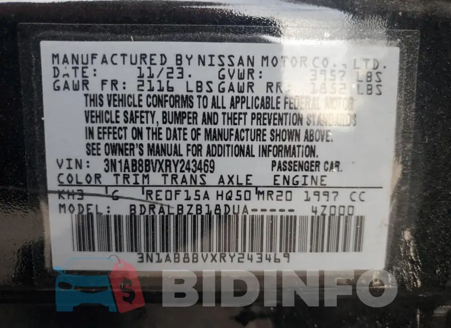 3N1AB8BVXRY243469 Photo# 13