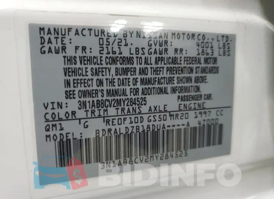 3N1AB8CV2MY284525 Photo# 13