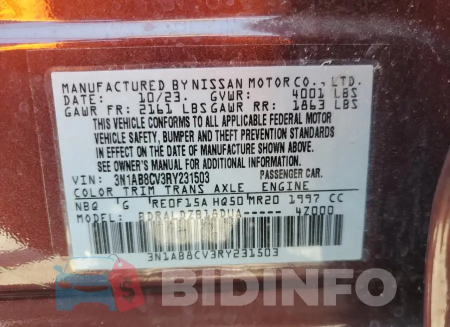 3N1AB8CV3RY231503 Photo# 12