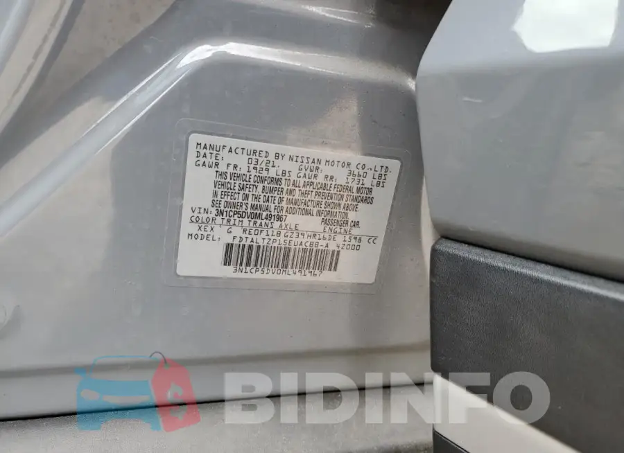 3N1CP5DV0ML491967 Photo# 12