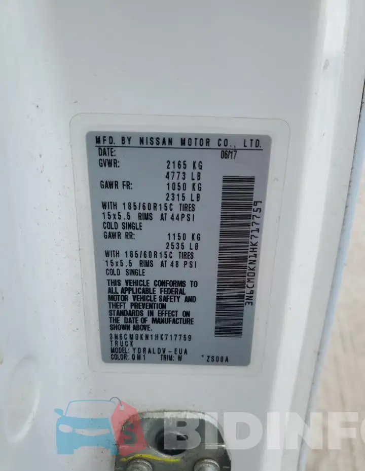 3N6CM0KN1HK717759 Photo# 14