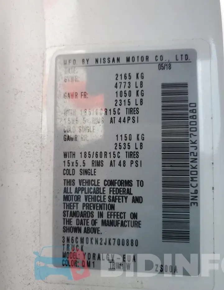 3N6CM0KN2JK700880 Photo# 12