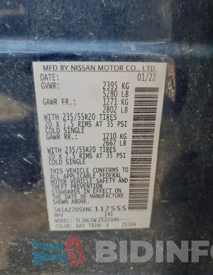5N1AZ2DSXNC117555 Photo# 13
