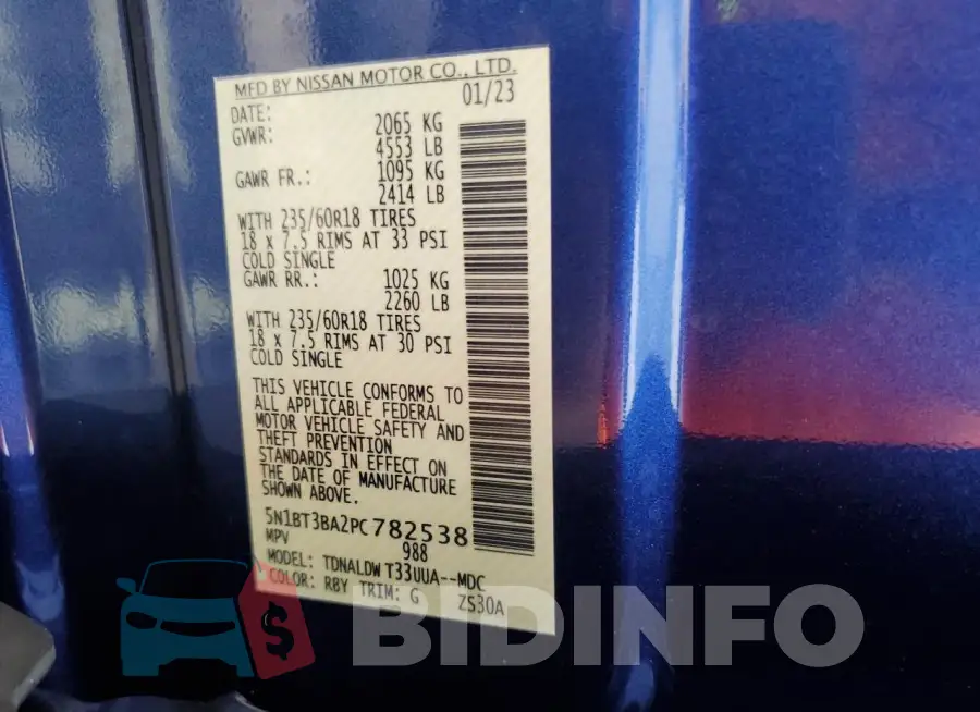 5N1BT3BA2PC782538 Photo# 14