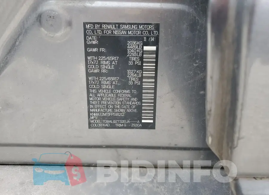 KNMAT2MT1FP518212 Photo# 13