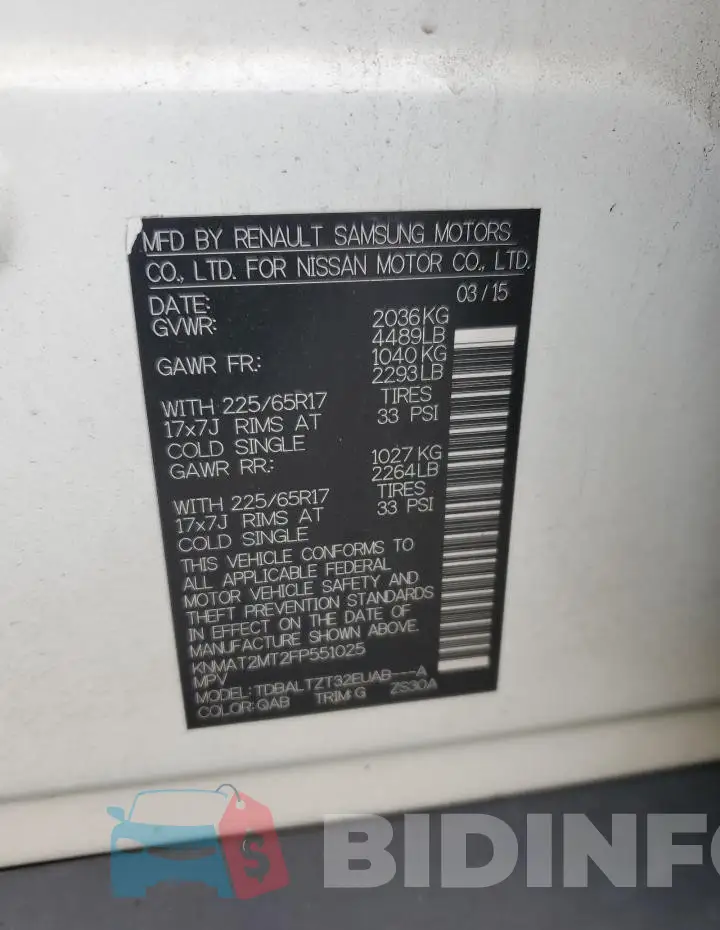 KNMAT2MT2FP551025 Photo# 13