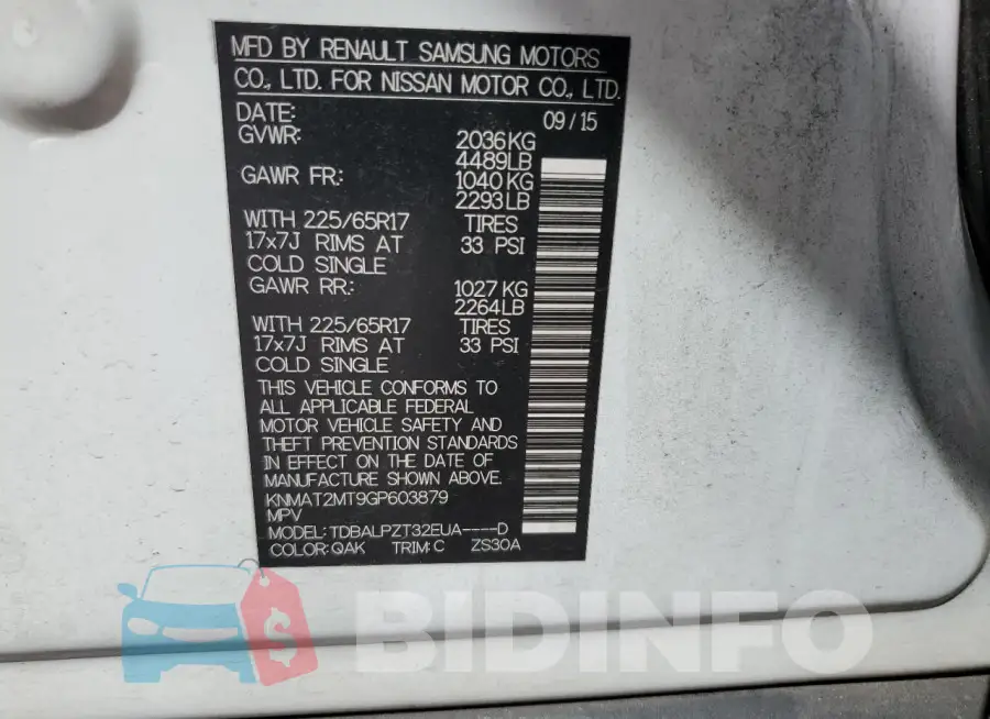 KNMAT2MT9GP603879 Photo# 12