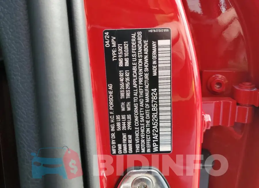WP1AF2A52RLB57824 Photo# 14