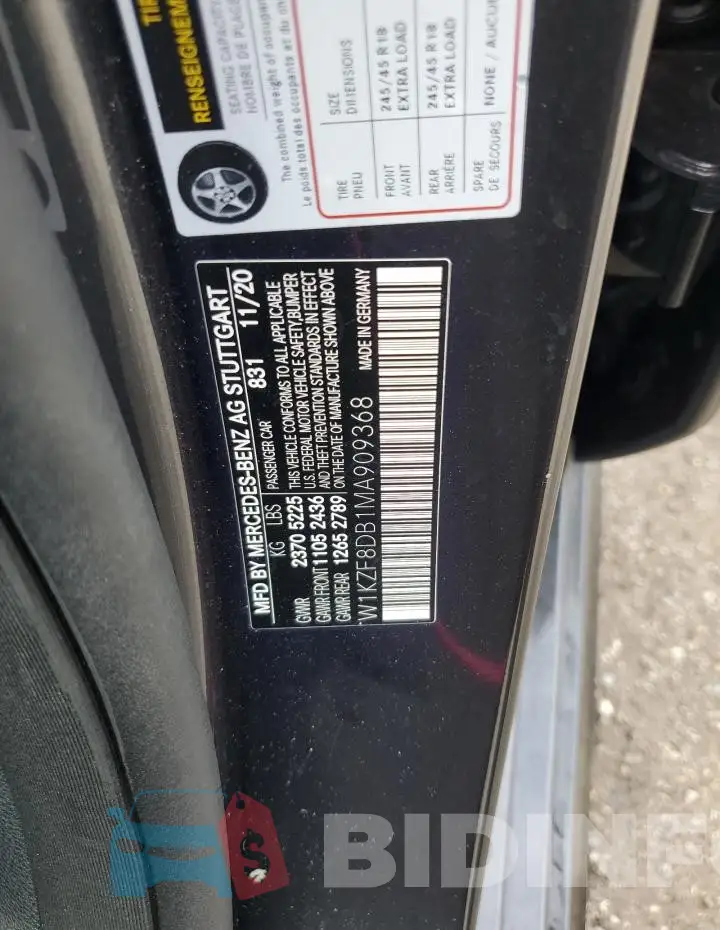 W1KZF8DB1MA909368 Photo# 12