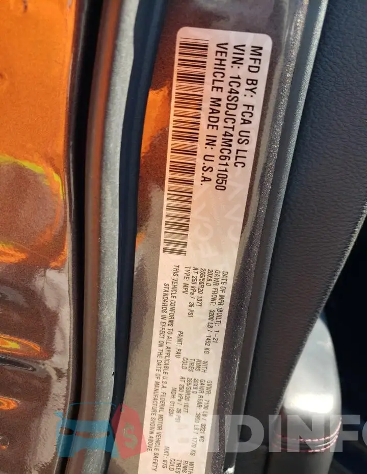 1C4SDJCT4MC611050 Photo# 14