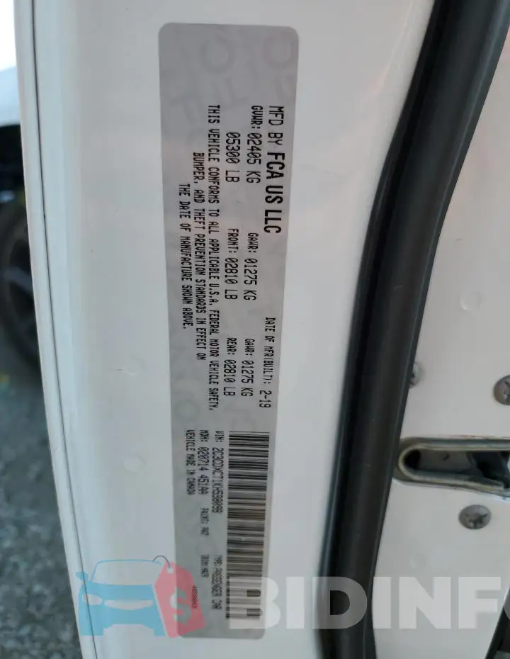 2C3CDXCT1KH598098 Photo# 12