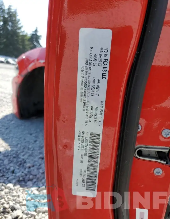 2C3CDXCT4HH607451 Photo# 12