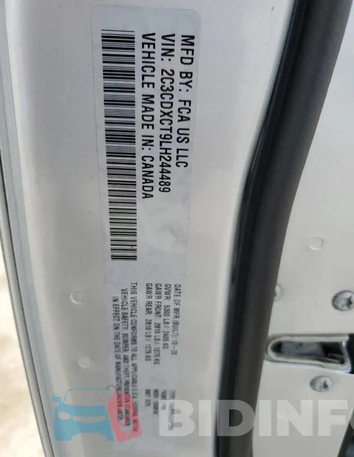 2C3CDXCT9LH244489 Photo# 12