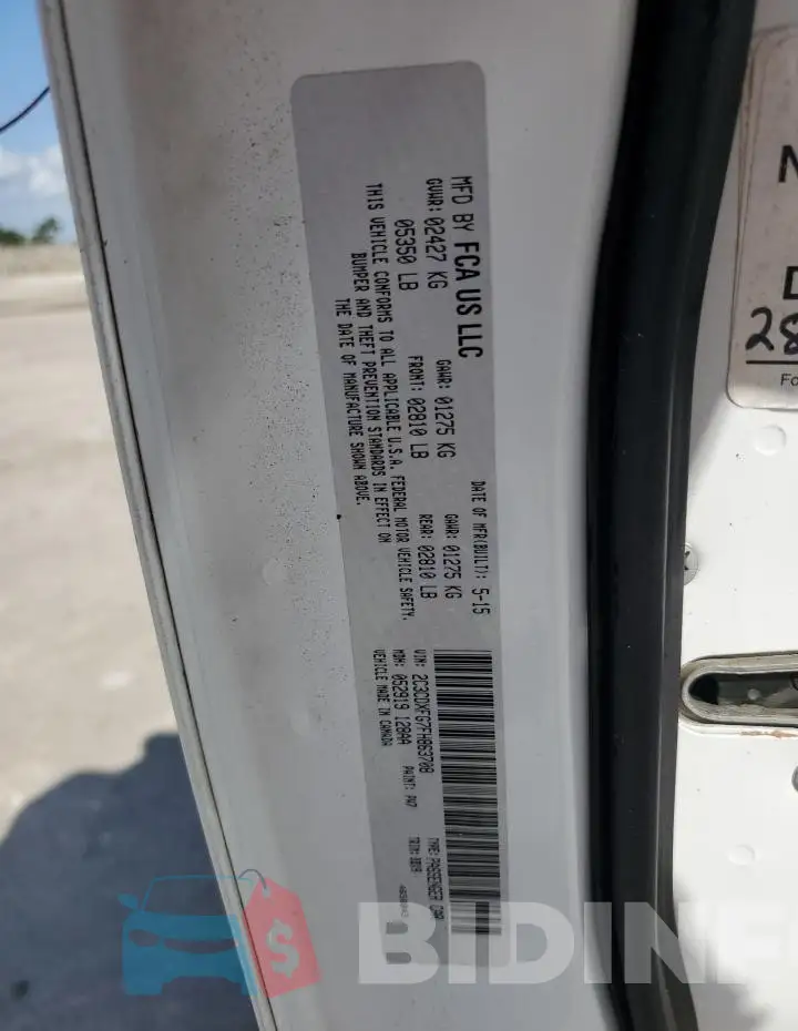 2C3CDXFG7FH863708 Photo# 12