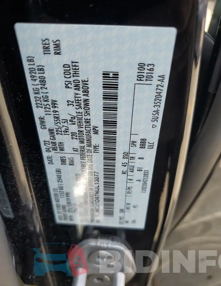 5LMCJ1D97NUL13077 Photo# 12