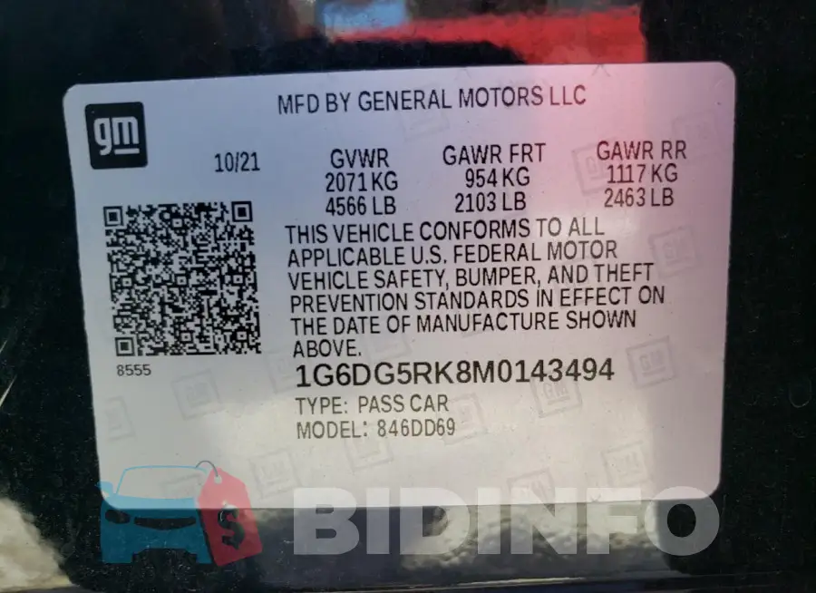 1G6DG5RK8M0143494 Photo# 12