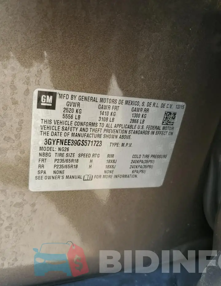 3GYFNEE39GS571723 Photo# 13
