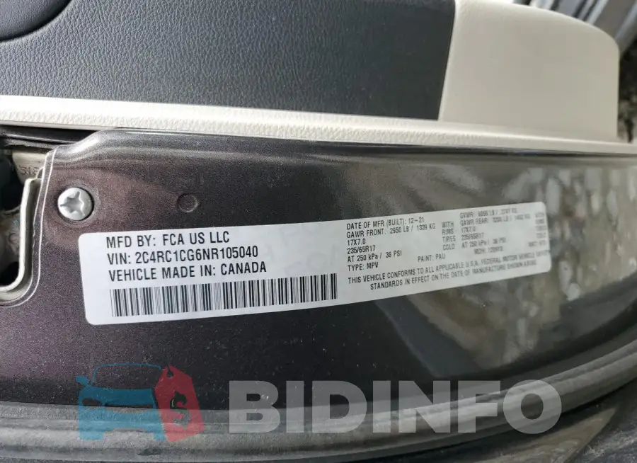 2C4RC1CG6NR105040 Photo# 13