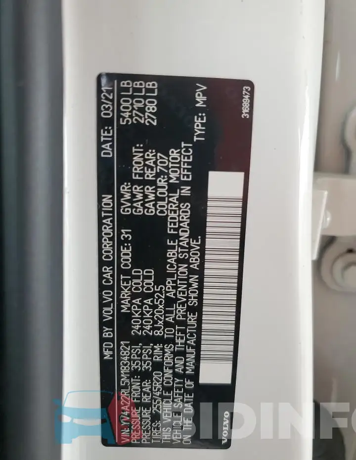YV4A22RL5M1834821 Photo# 13