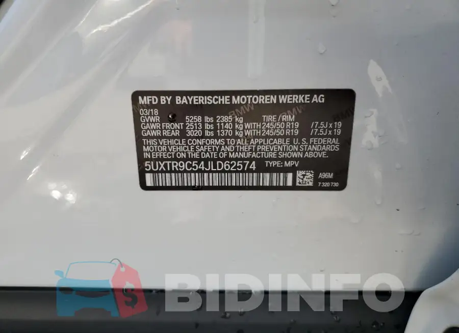 5UXTR9C54JLD62574 Photo# 13
