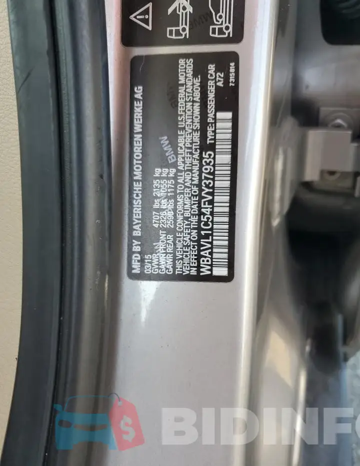 WBAVL1C54FVY37935 Photo# 12